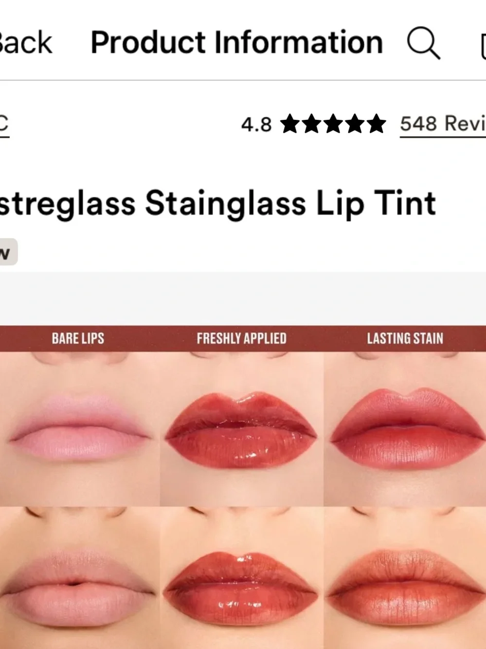 Mac posh pit Lip Tint — Warm Red